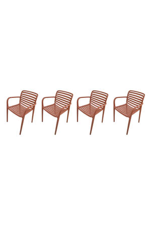 Nantes tuinstoelen (set van 4) - terra