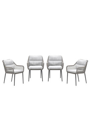 Toledo tuinstoelen (set van 4) taupe 