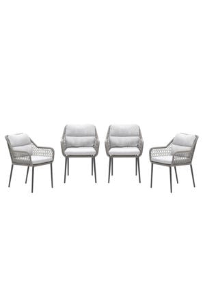 Toledo tuinstoelen (set van 4) taupe