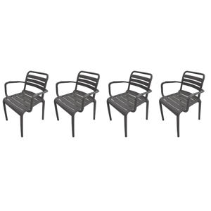 Orleans tuinstoelen (set van 4) - antraciet