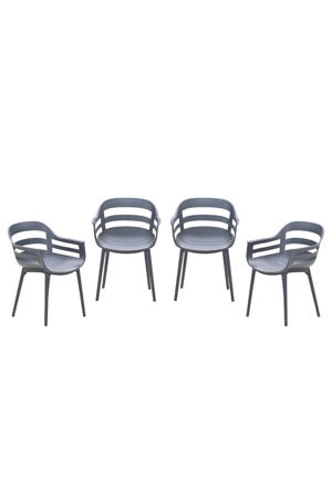 Ceasar tuinstoelen (set van 4) antraciet 