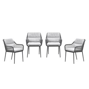 Toledo tuinstoelen (set van 4) donkergrijs