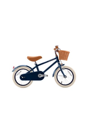 kinderfiets 14 inch navy blauw