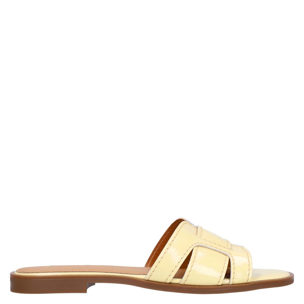 Gele dames Manfield lak slippers