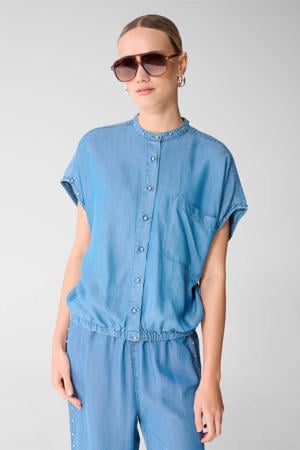 blouse medium blue denim