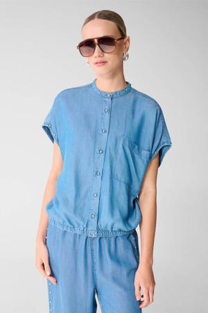 blouse medium blue denim