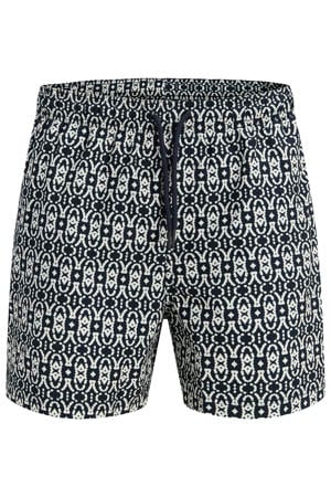 zwemshort met print zwart