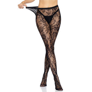 kanten panty zwart