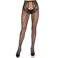 Leg Avenue netpanty met open kruis zwart