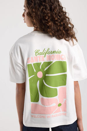 T-shirt met backprint wit