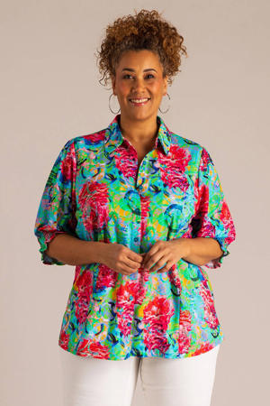 gebloemde blouse multi