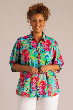 gebloemde blouse multi