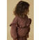 LIL' ATELIER MINI loose fit sweater met ruches - bruin