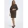 ONLY MATERNITY zwangerschapssweatjurk met borduursels en hartjes - bruin