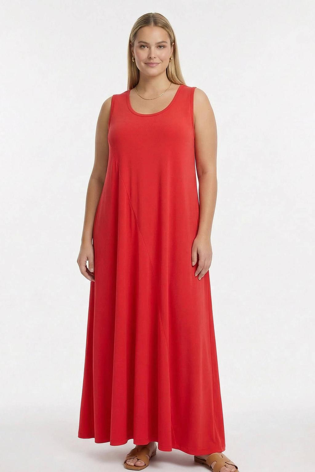 YOEK maxi jurk rood