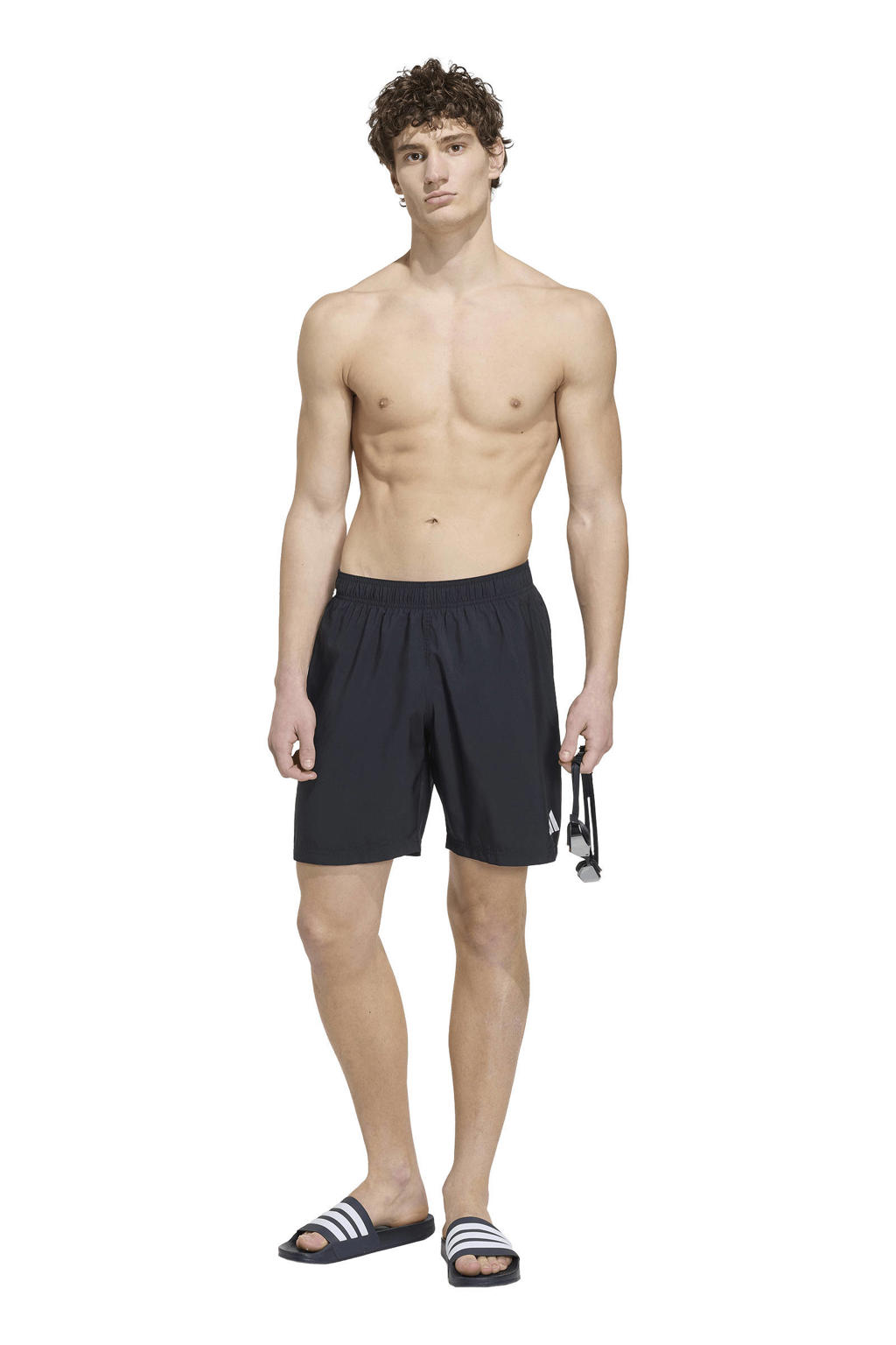 adidas zwemshort met logo - zwart