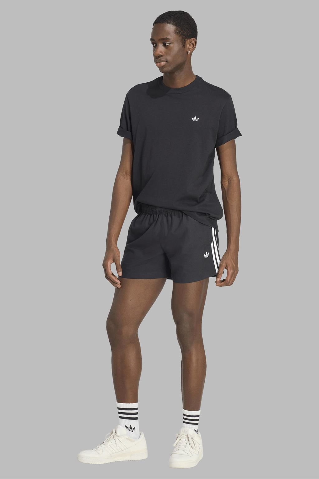 adidas zwemshort met logo - zwart