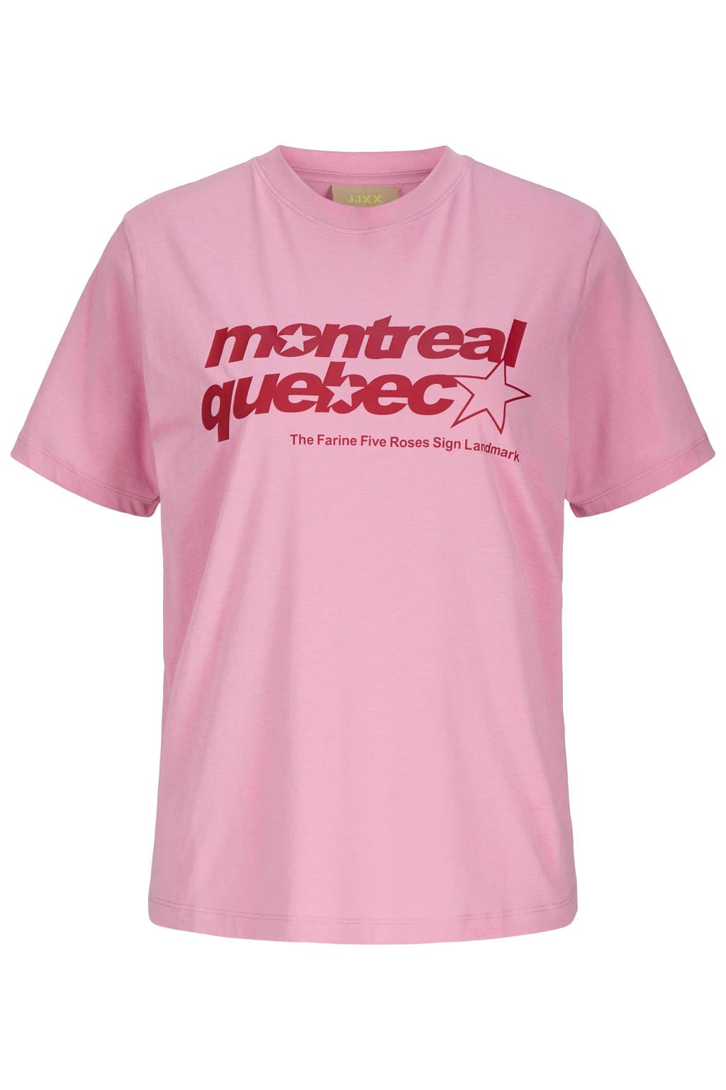 JJXX GIRL T-shirt met tekst - roze