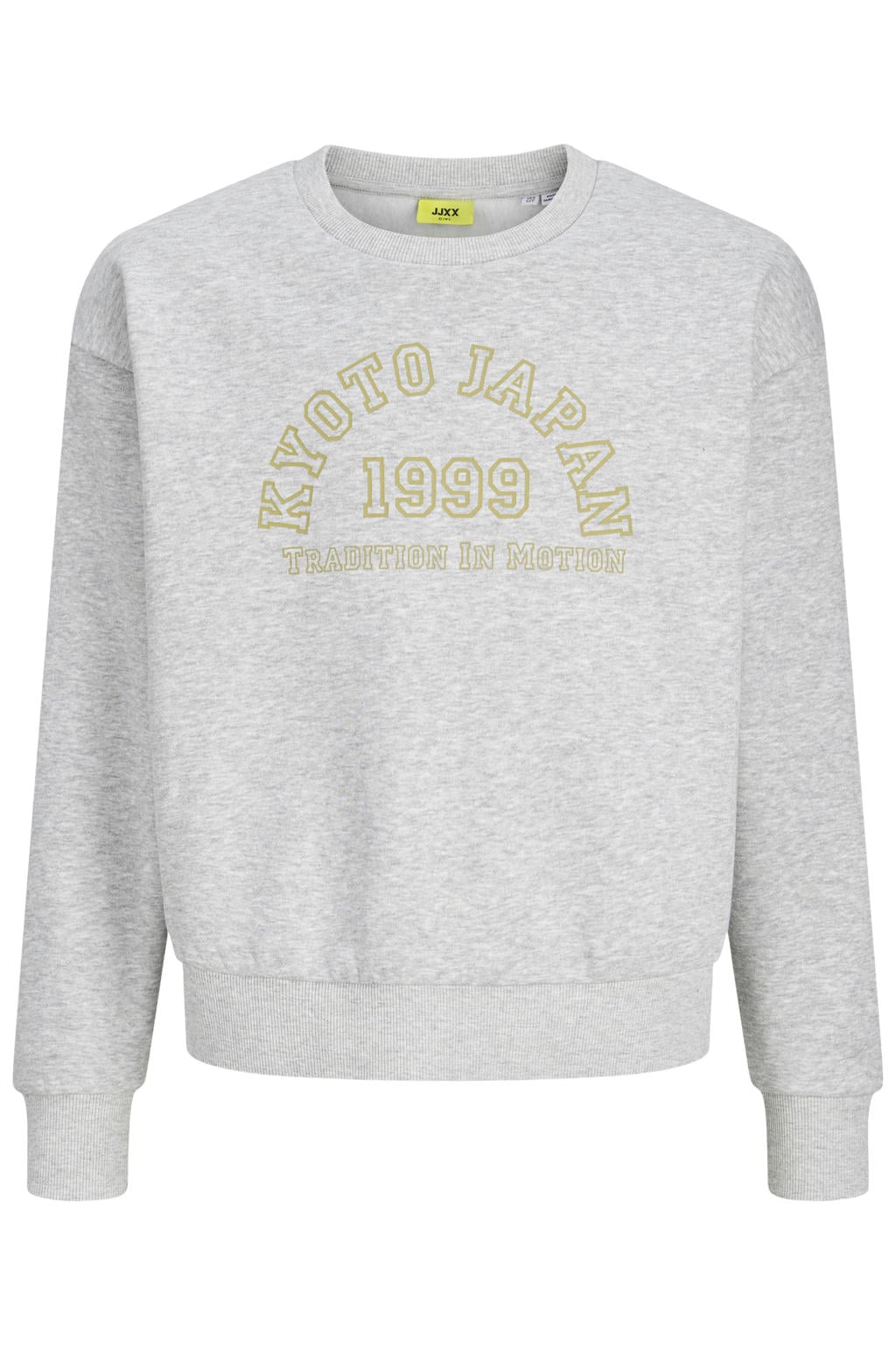 JJXX GIRL sweater met tekst - grijs