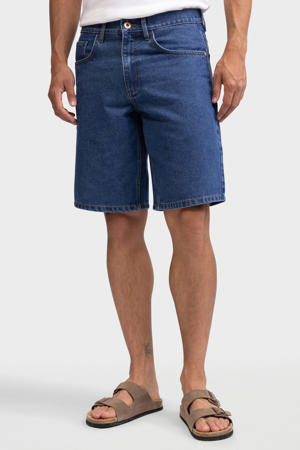 VALENCIA denim relaxed short donkerblauw