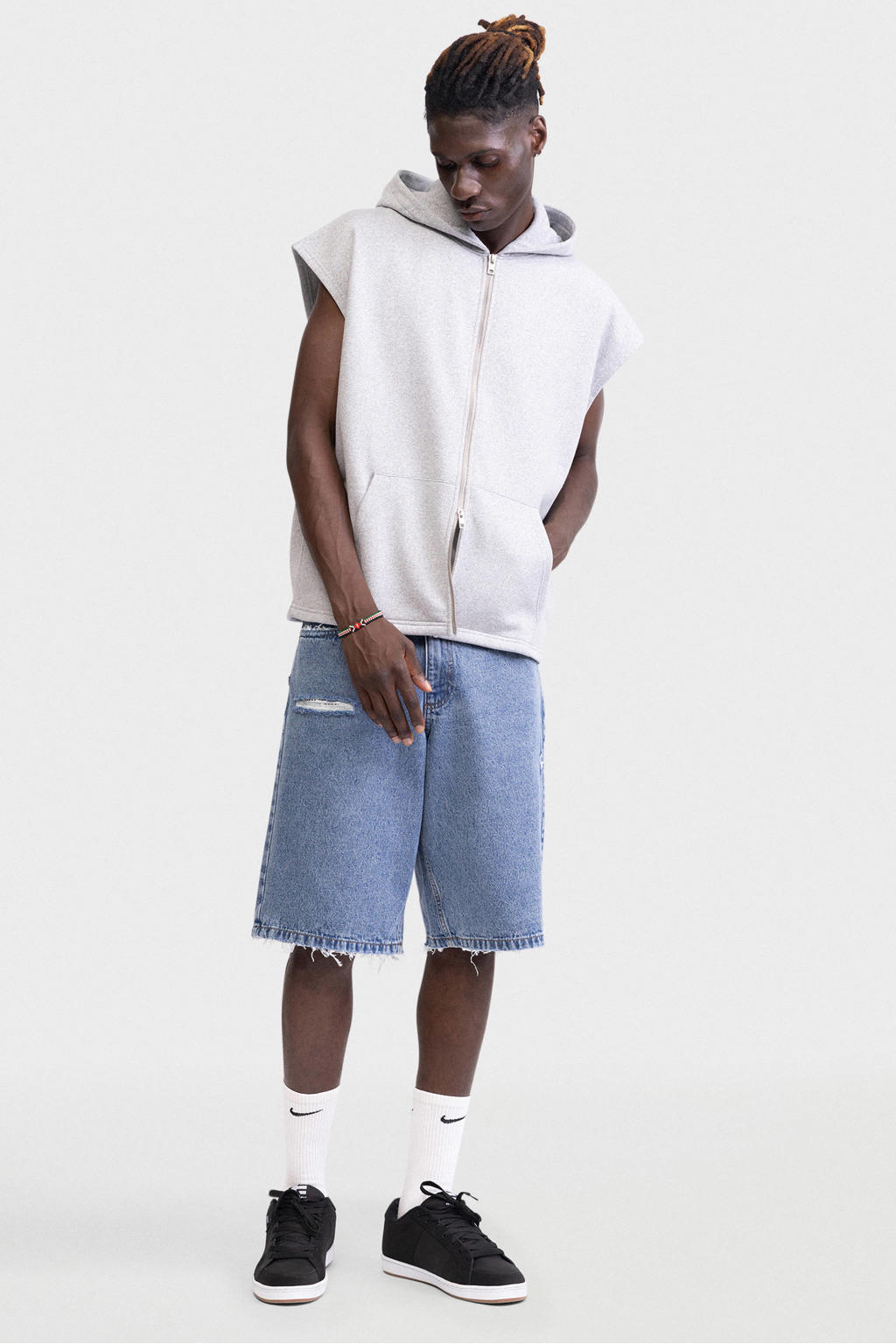 Redefined Rebel RRKingston baggy denim short medium blue denim
