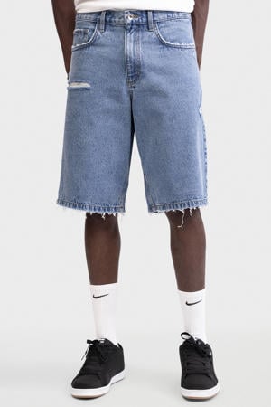 RRKingston baggy denim short medium blue denim