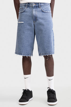 RRKingston baggy denim short medium blue denim