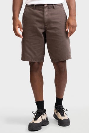 RRAsher denim short donkerbruin