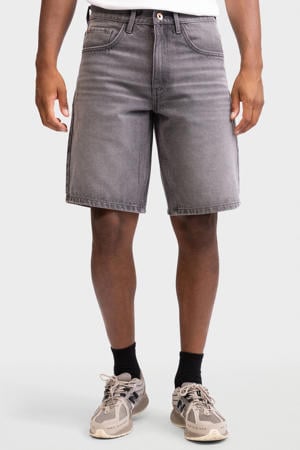 VALENCIA denim relaxed short grijs