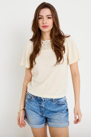 top crochet beige