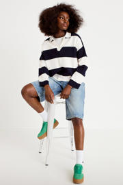 thumbnail: Light blue denim dames Cache Cache regular waist short van denim met rits- en knoopsluiting