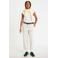 Cache Cache regular fit gestreepte jeans met ceintuur - ecru