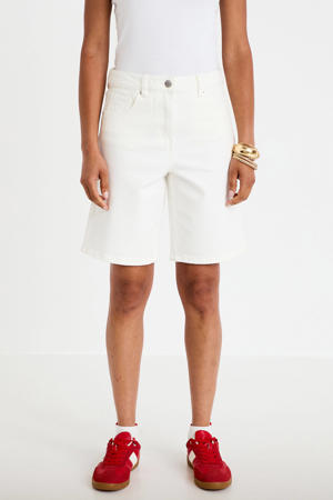 denim straight regular waist short wit