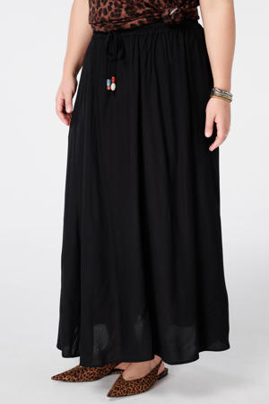 viscose livaeco birla maxi rok Plus Size - zwart