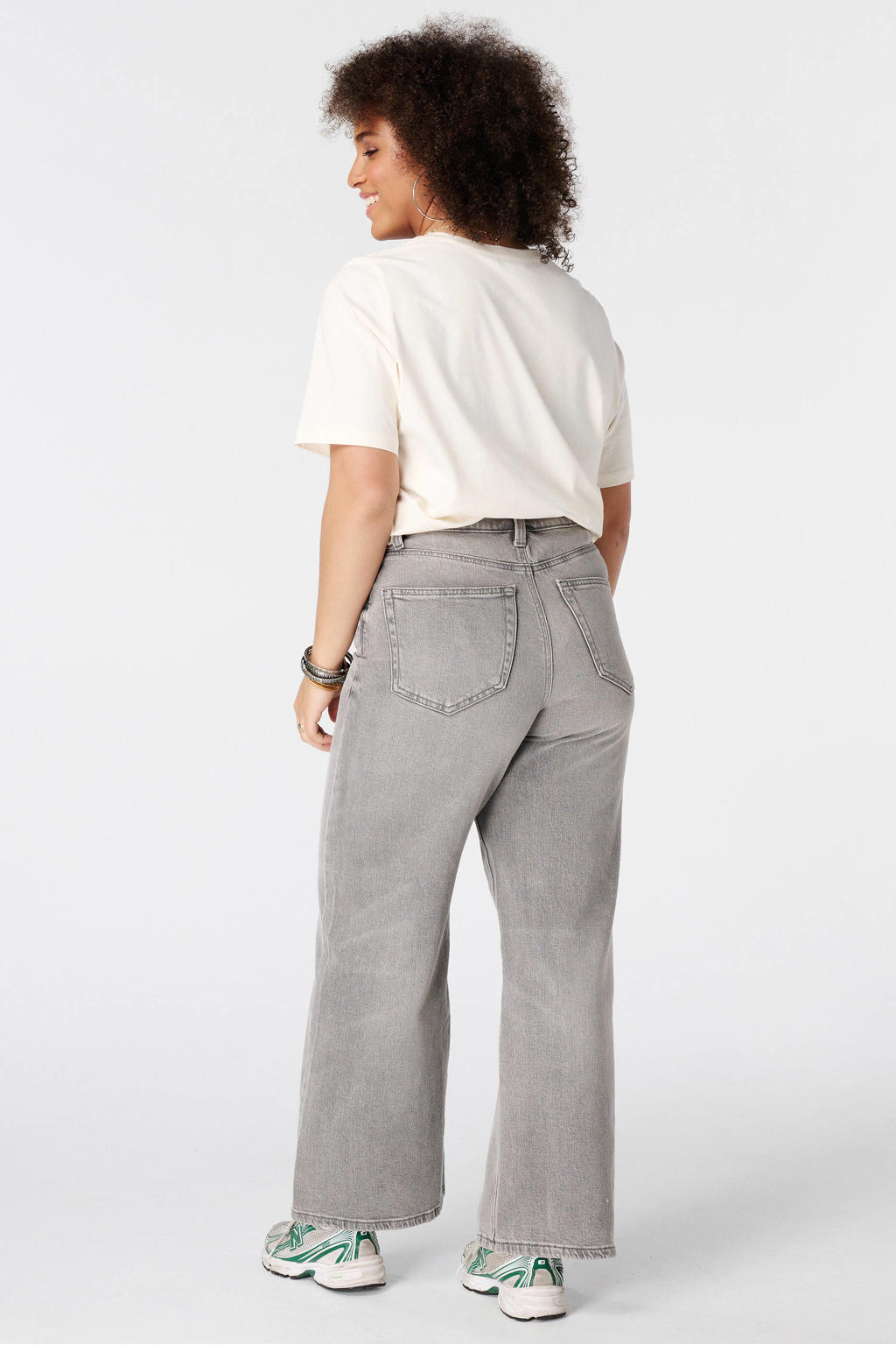 MS Mode straight leg jeans grijs