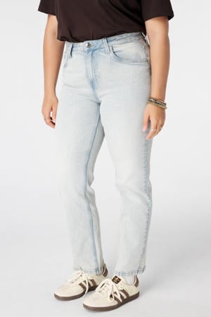 regular waist straight leg jeans Plus Size - lichtblauw