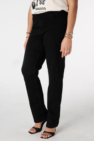 straight leg jeans Plus Size - zwart