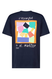 thumbnail: America Today relaxed fit T-shirt met backprint - blauw