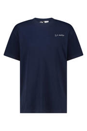 thumbnail: America Today relaxed fit T-shirt met backprint - blauw