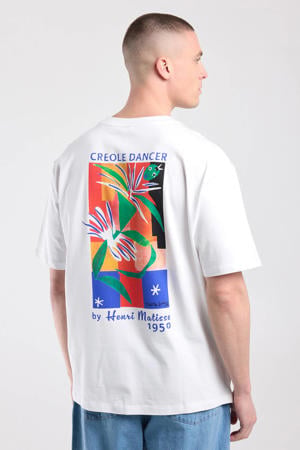 relaxed fit T-shirt met backprint - ecru