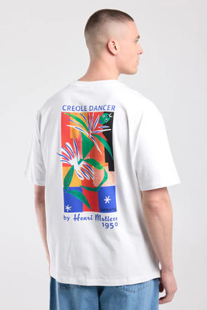 relaxed fit T-shirt met backprint - ecru