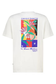 thumbnail: America Today relaxed fit T-shirt met backprint - ecru