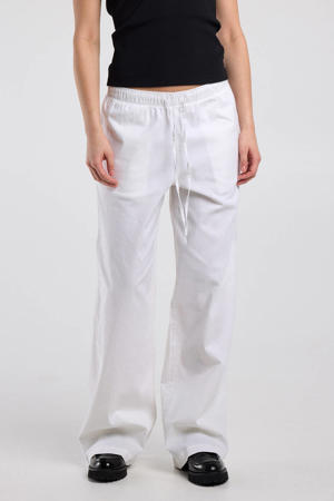 wide leg low waist broek ecru