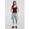 America Today top met rib gebreid - donkerrood
