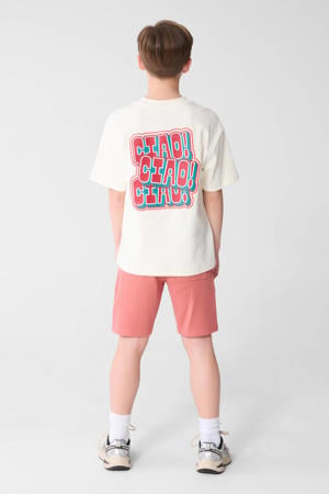 T-shirt met backprint ecru