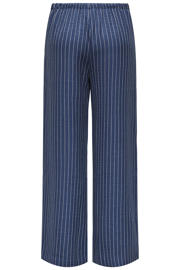 thumbnail: JDY wide leg regular waist casual broek met krijtstreep donkerblauw