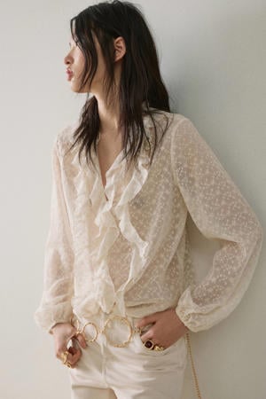 blouse broderie crème