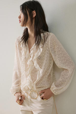 blouse broderie crème