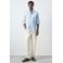 Mango Man regular casual overhemd lichtblauw
