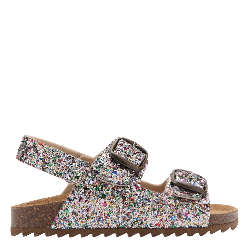 Multikleurige meisjes Mango Kids Peuter Kleuter sandalen pailletten met gesp
